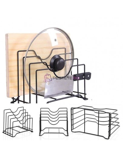 Кухненски поставка за капаци и дъски с 4 отделения